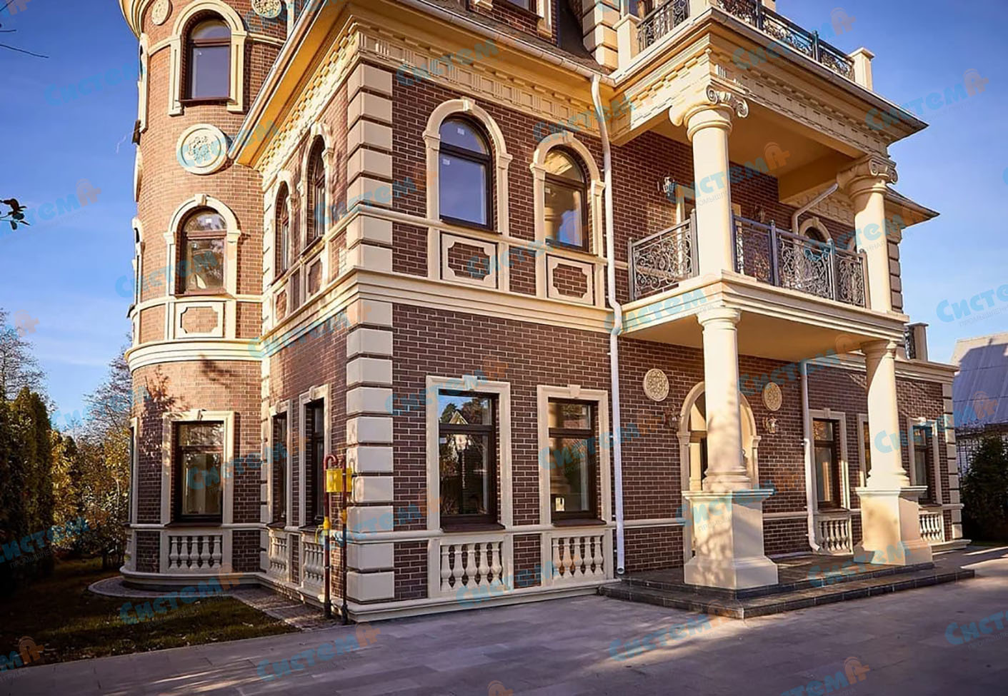 Декор загородного дома пенополистиролом Декор загородного дома пенополистиролом